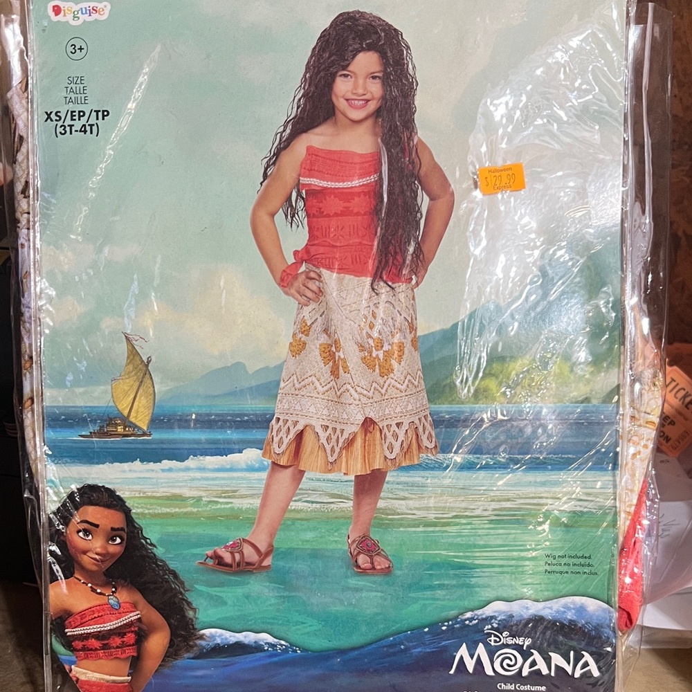 Girls Disney Moana Costume size 3T-4T